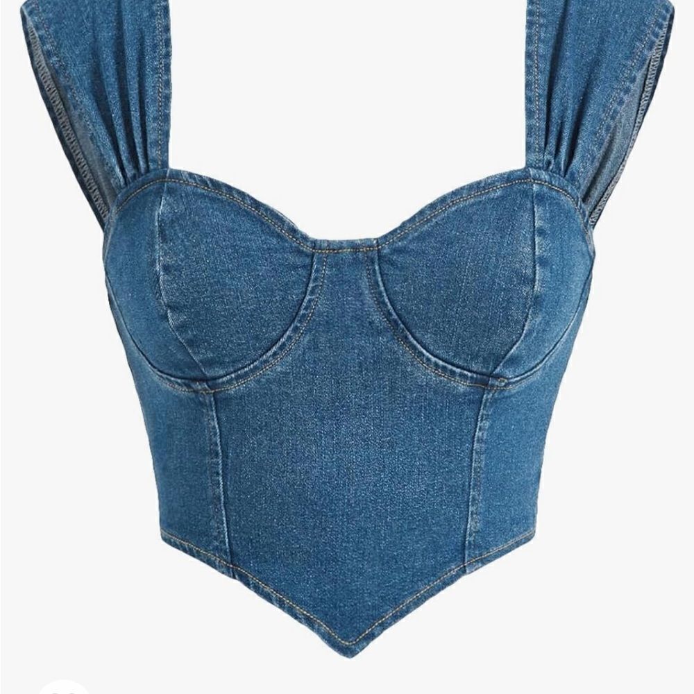 Jean bustier top - Picture 2 of 3